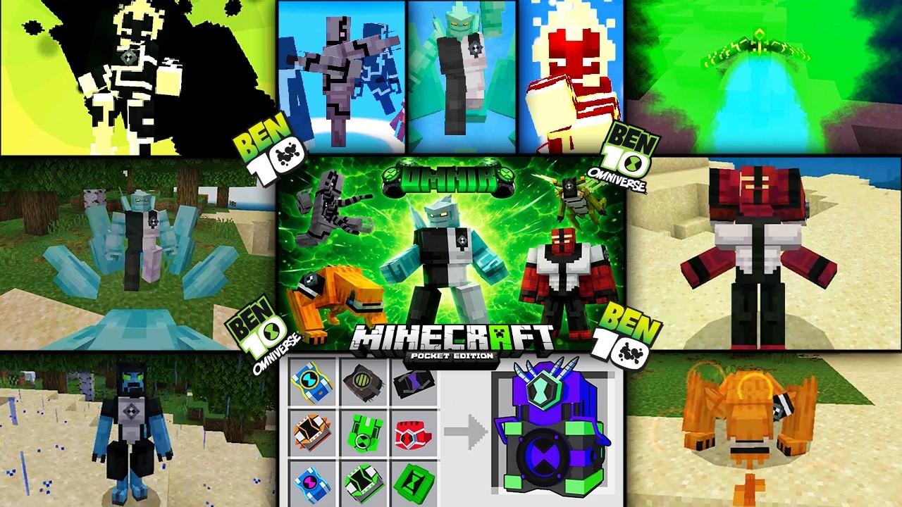 INSTALL UPDATED BEN 10 OMNI NR MOD FOR MINECRAFT PE 😍| MCPE 1.21+