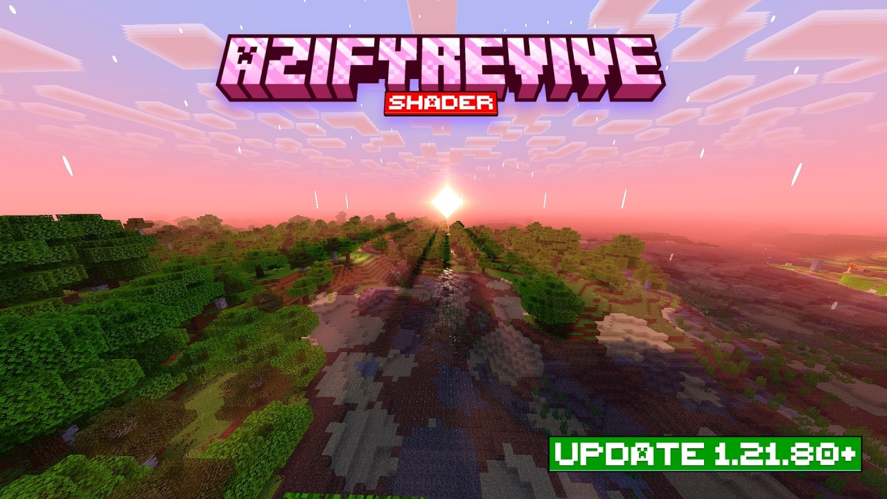 Best Aesthetic Shader for MCBE 1.21.82+ || Azify Revive 1.5 Update