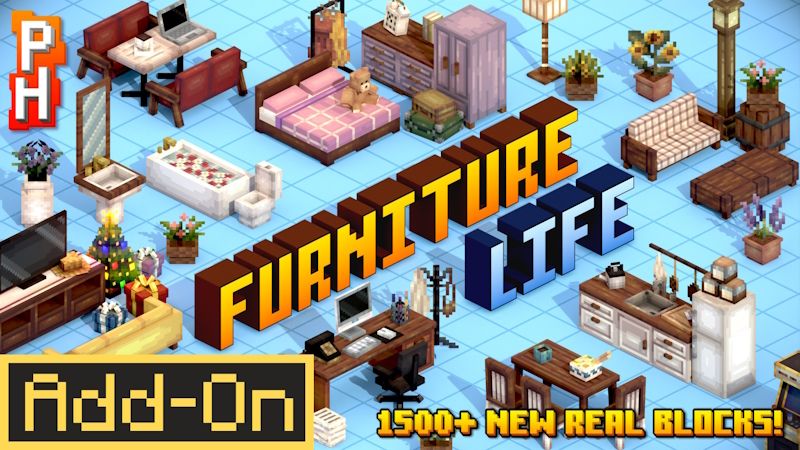 Furniture Life Add-On v2.0 by PixelHeads - Minecraft Bedrock Marketplace Explorer