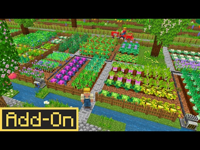 CROPS & FARMS ADDON: NEW BEST Farming & Cooking Addon for Minecraft Bedrock Edition