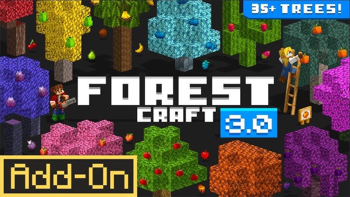 Forest Craft Addon MCPE 1.21.50+ en_US.mcaddon