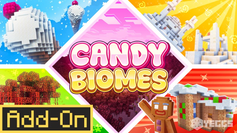 Addon Candy Biomes Việt Hóa siêu cuốn cho MCPE 1.26+.mcaddon