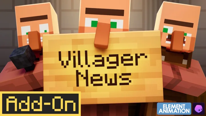 Addon Villager News v1 Cực hay cho MCPE 1.26+.mcaddon